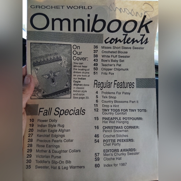 Vintage Crochet World Omnibook Magazine Fall 1988 - Picture 2 of 7